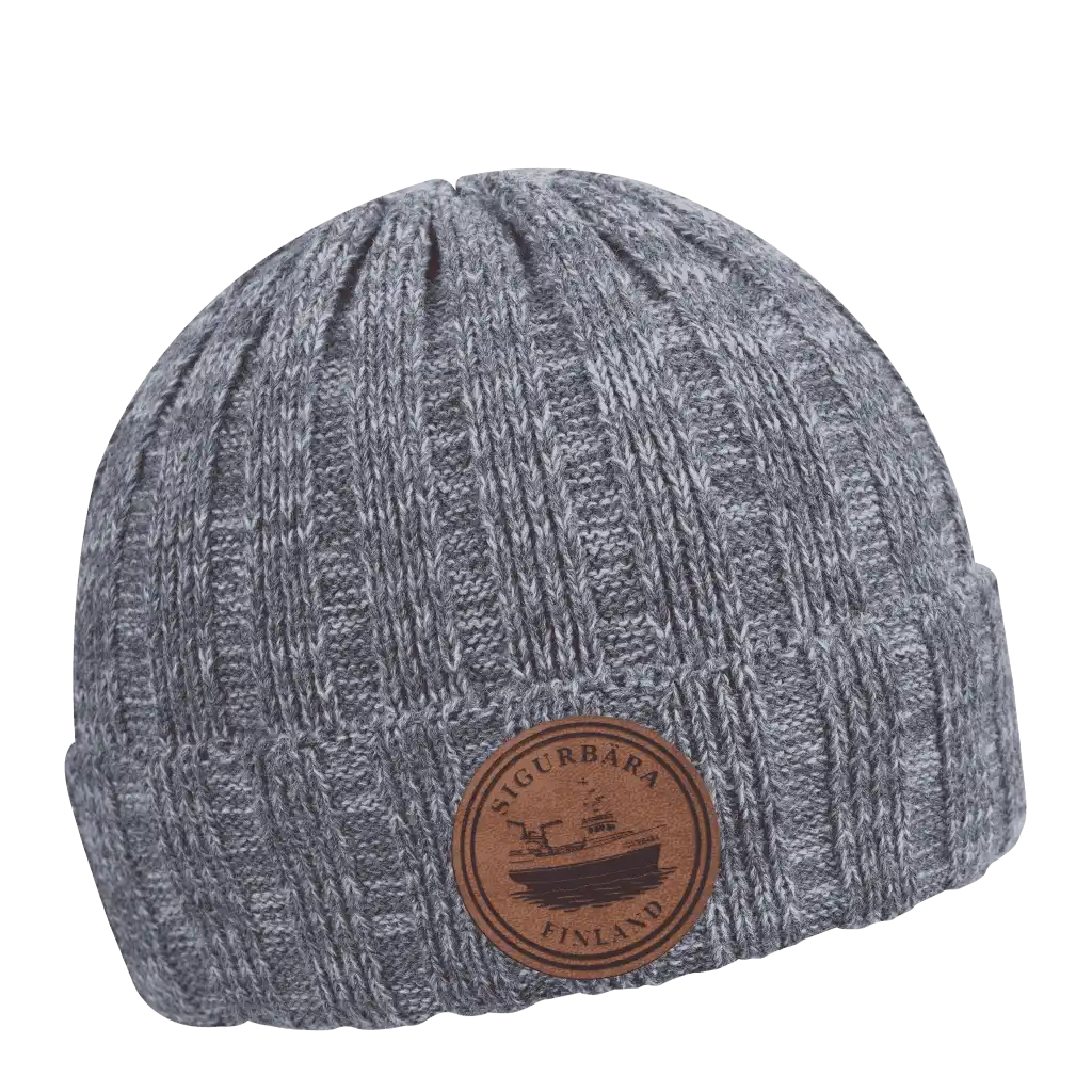 Fold Street Pipo omalla logolla (coFEE 3051) - Harmaa ruskea nahkamerkki logo