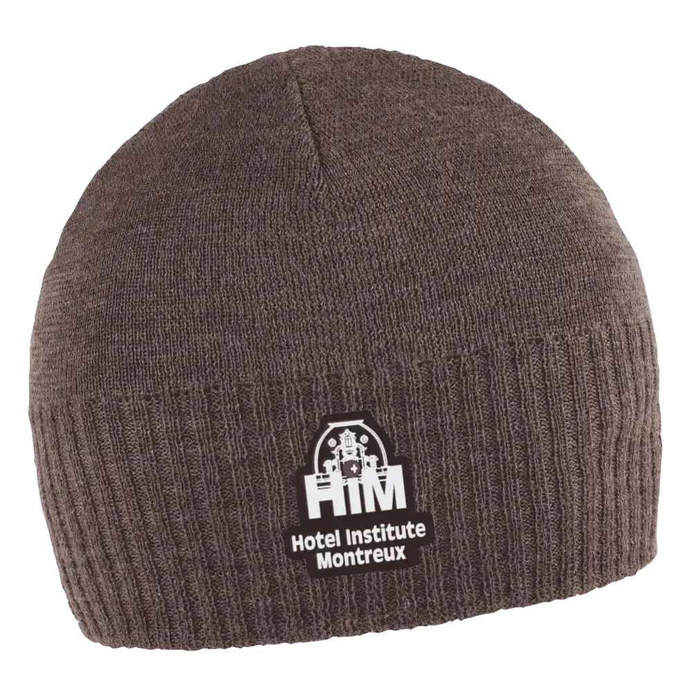 Merina Merinovillapipo omalla logolla (coFEE 3057) - Ruskea Kumilogo