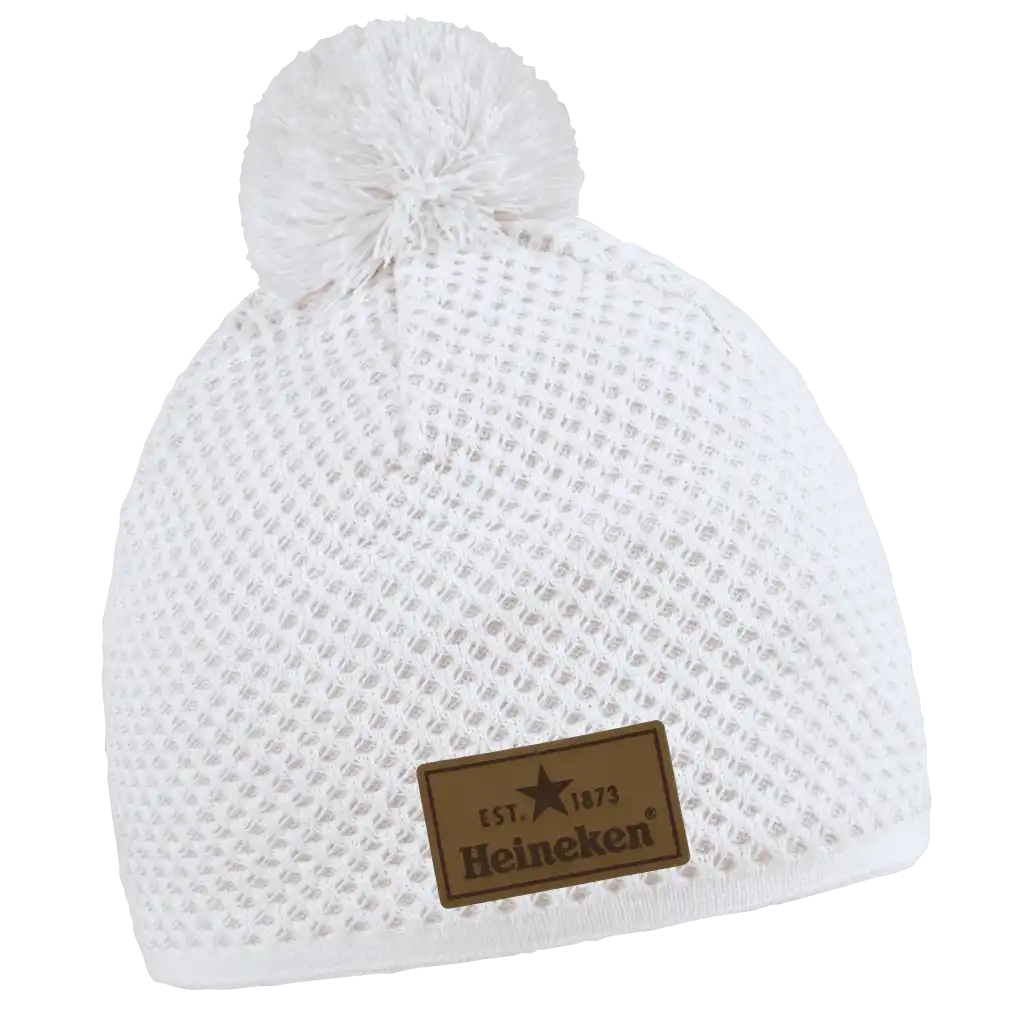 Dots Pipo omalla logolla (coFEE 3071) - Valkoinen logo tehty lasermerkatulla nahkamerkillä.