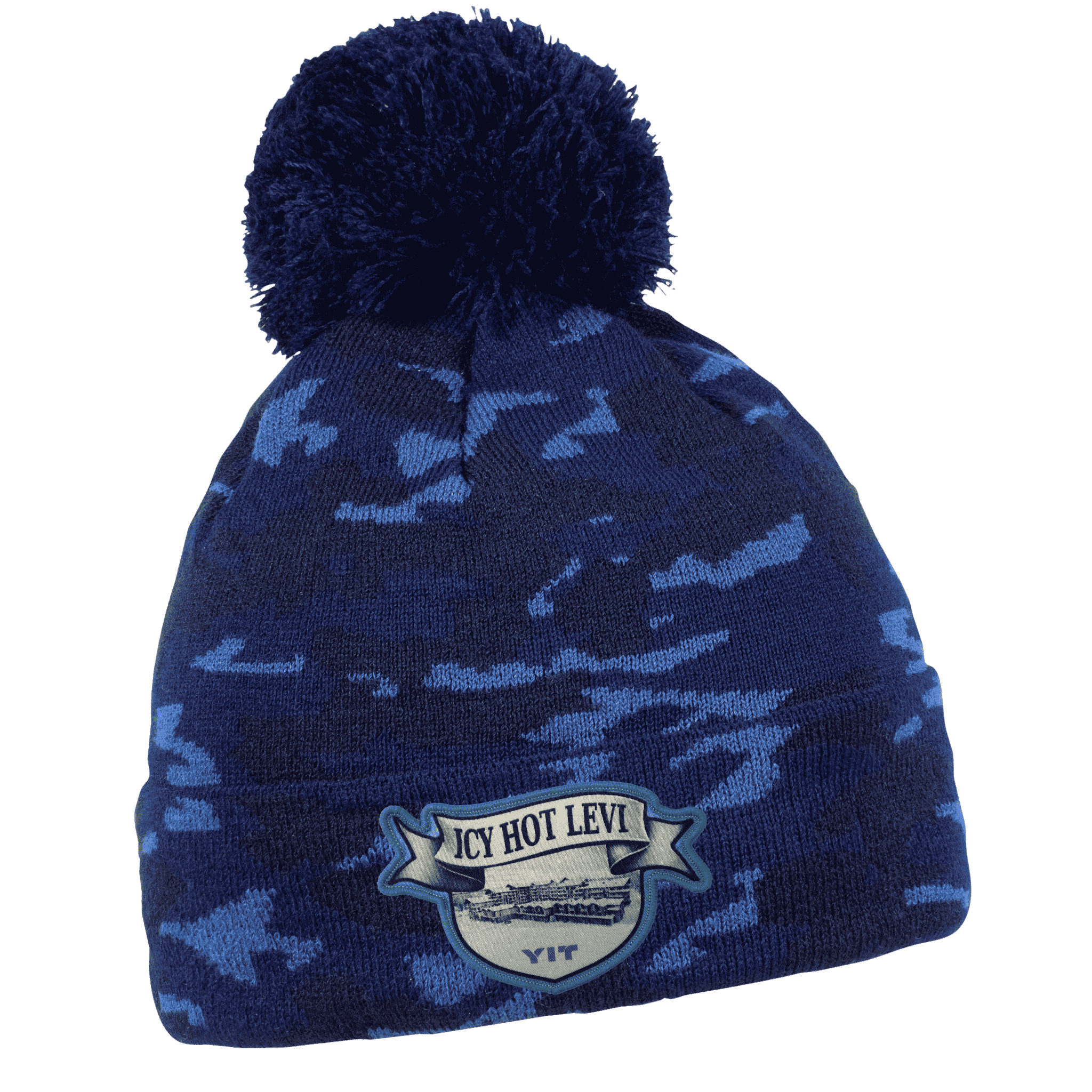 Camo Pipo omalla logolla (coFEE 3075) - Navy painettu kangasmerkki logo
