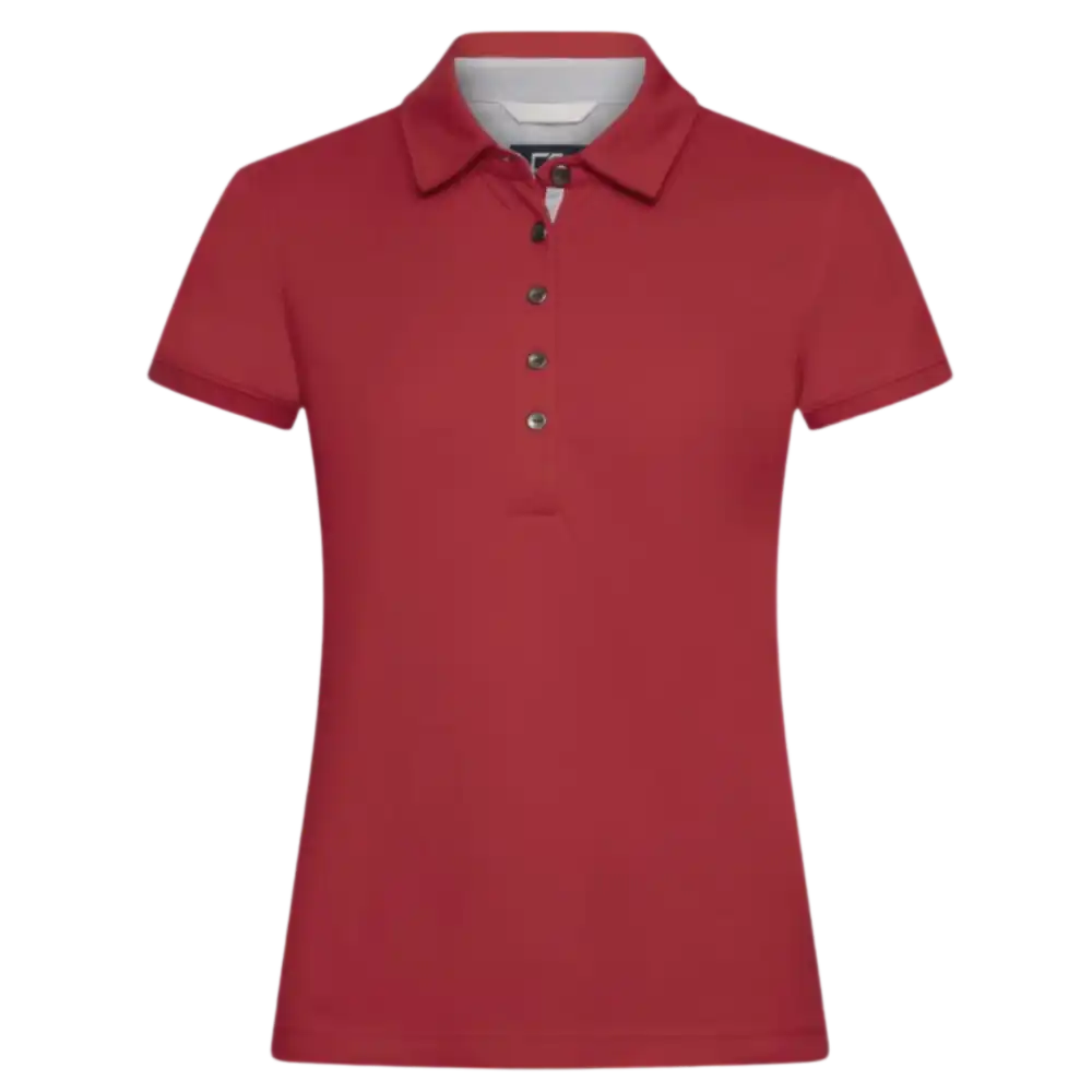 Cutter & Buck Advantage Premium Punainen Pikee Yrityksen Logolla-ZigiZagi