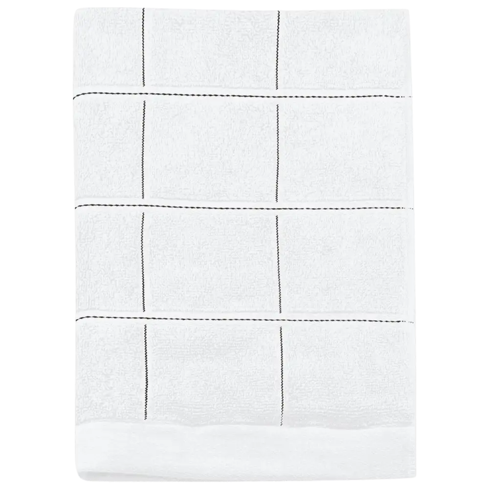 Valkoinen Lord Nelson Victory ruudullinen froteepyyhe (550g/m²) – OEKO-TEX-sertifioitu
