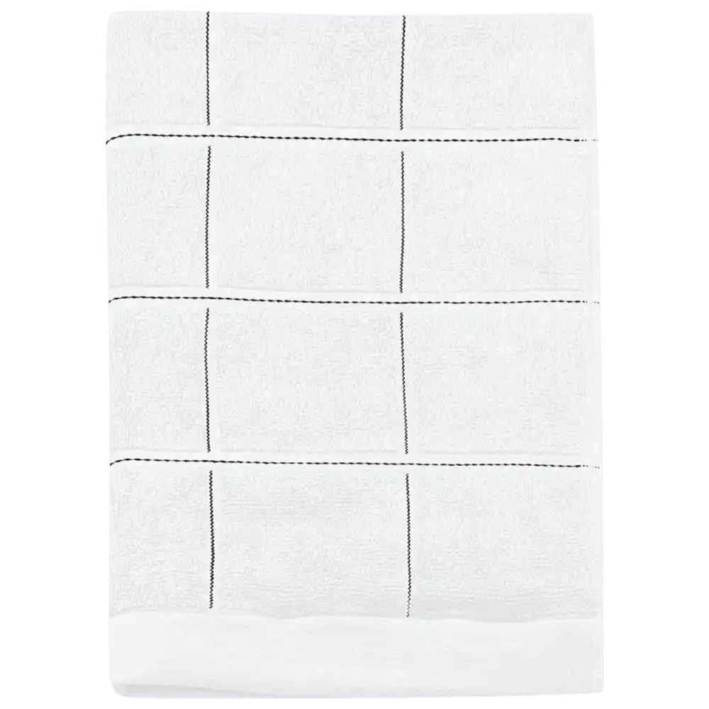 Valkoinen Lord Nelson Victory ruudullinen froteepyyhe (550g/mÂČ) â OEKO-TEX-sertifioitu