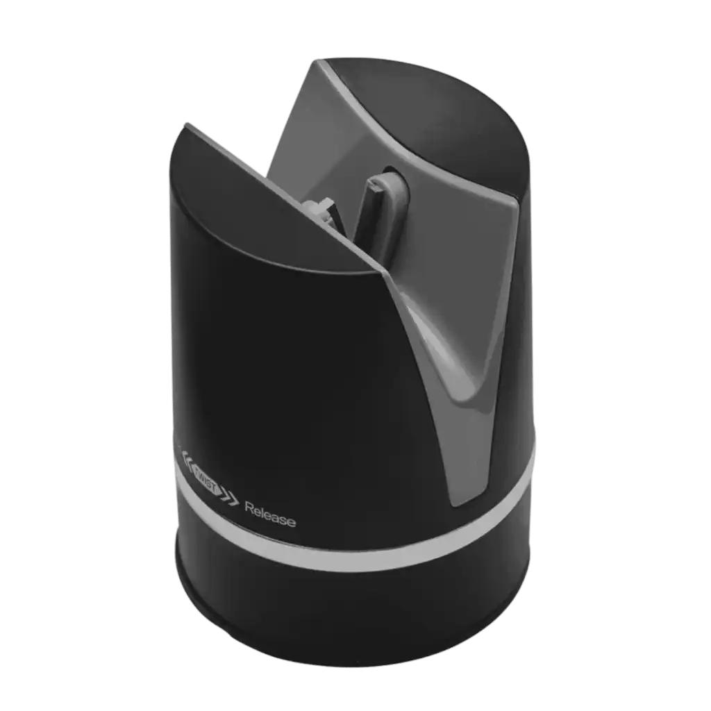 Lord Nelson veitsenteroittimen sivu, jossa näkyy teroitusaukko veitselle