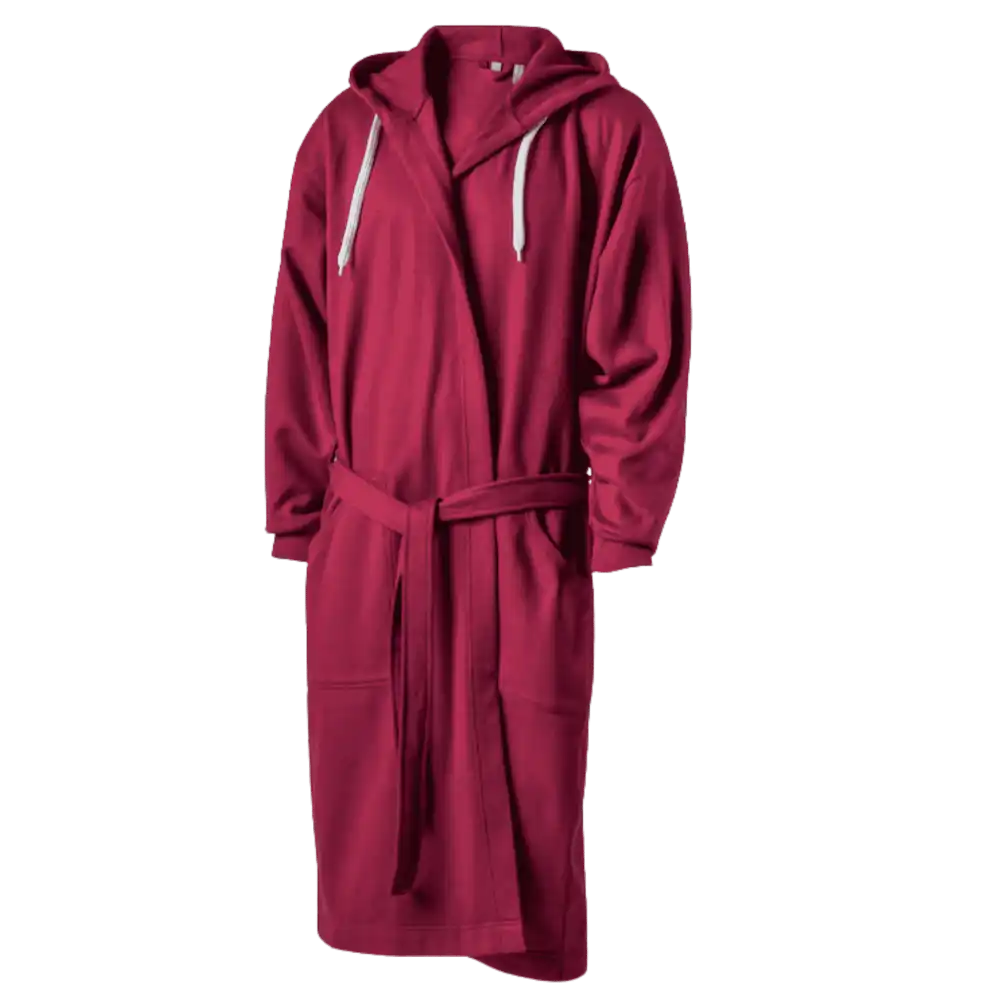 Viininpunainen Kosta Linnewäfveri collegekylpytakki – pehmeä henkilöstön joululahja