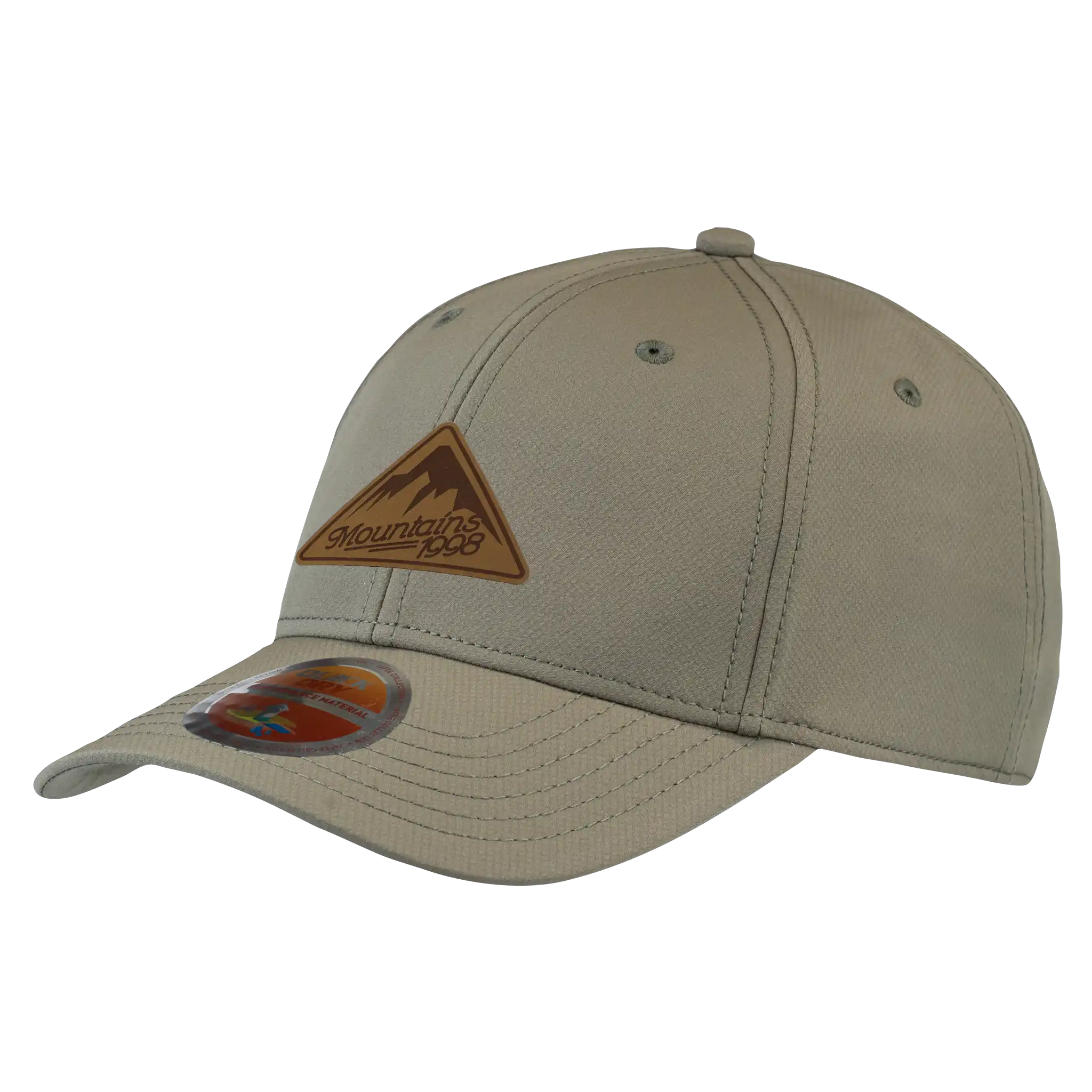 Oliivi quick dry lippis omalla logolla – laser-merkattu nahkamerkki, Quick Dry coFEE 4250