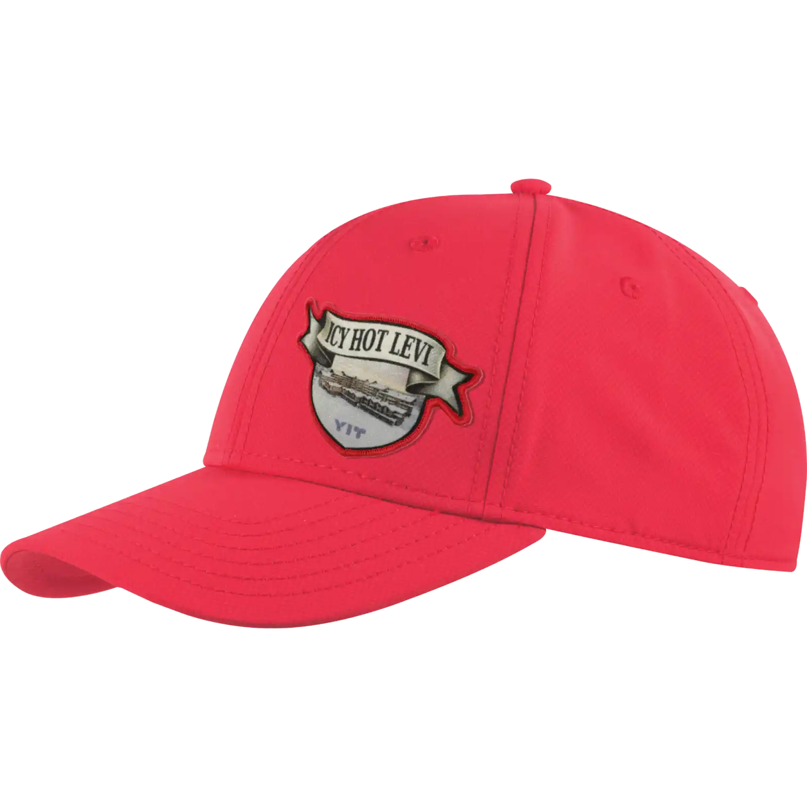 Quick Dry coFEE 4250 punainen quick dry lippis omalla logolla – kangasmerkki painettu etupaneelissa