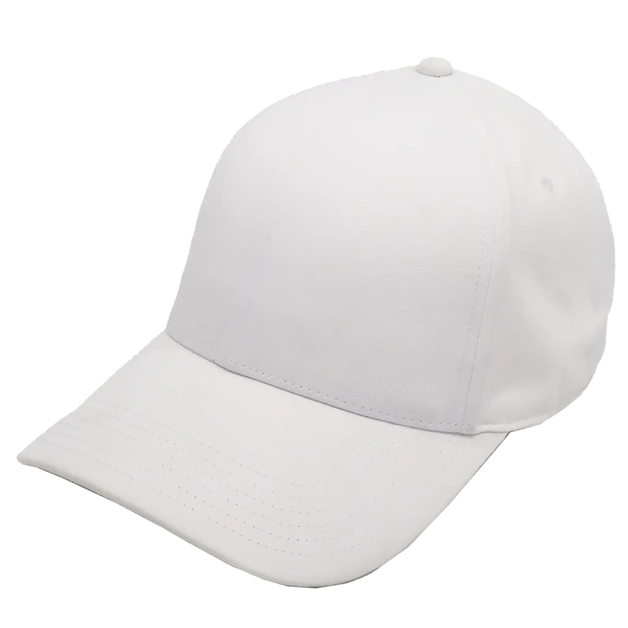 Valkoinen coFEE SMOOTH 4310 performance lippalakki – blanco ilman logoa, piilotettu etusauma ja rubber snapback