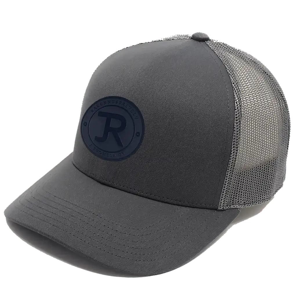 Tummanharmaa Smooth Mesh coFEE 4320 snapback lippis omalla logolla – laser-merkattu merkki, mesh-selkä