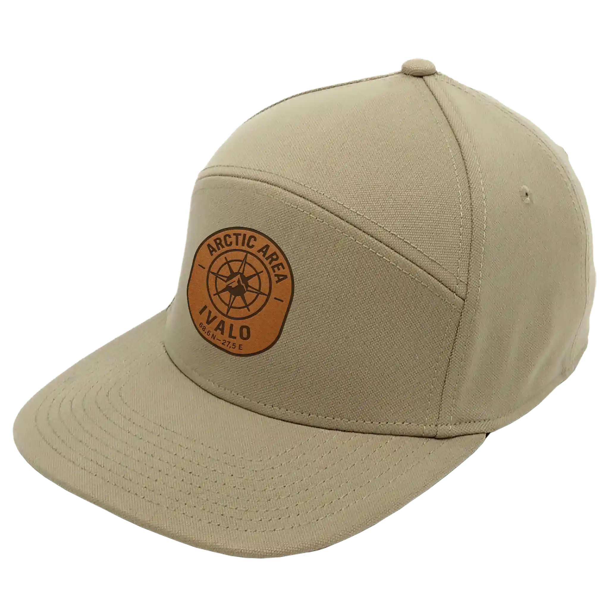 Oliivi CREATE 2in1 snapback lippis omalla logolla – muotoiltava suoralippa, laser-merkattu nahkamerkki, coFEE 4340