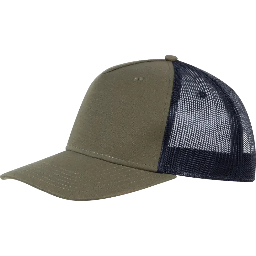 5 panel lippis omalla logolla, väri Army