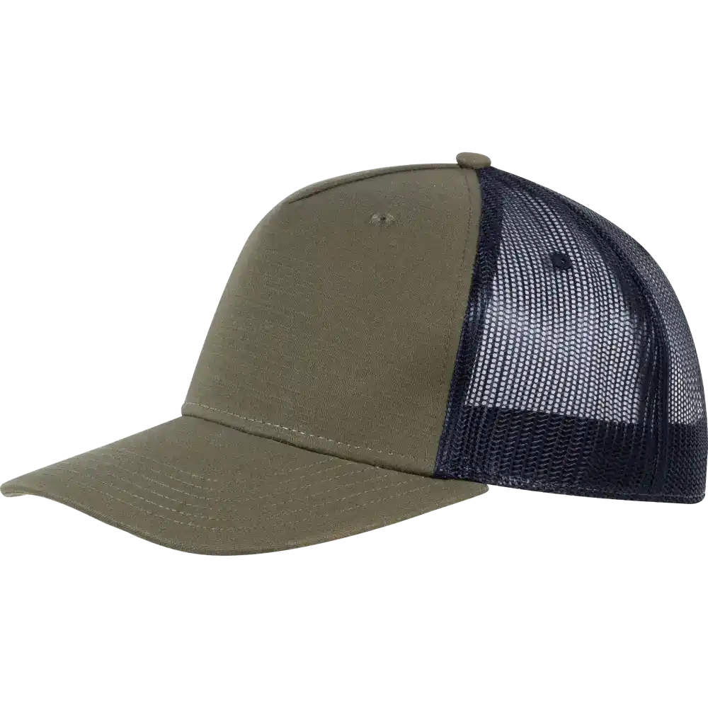 5 panel lippis omalla logolla, väri Army