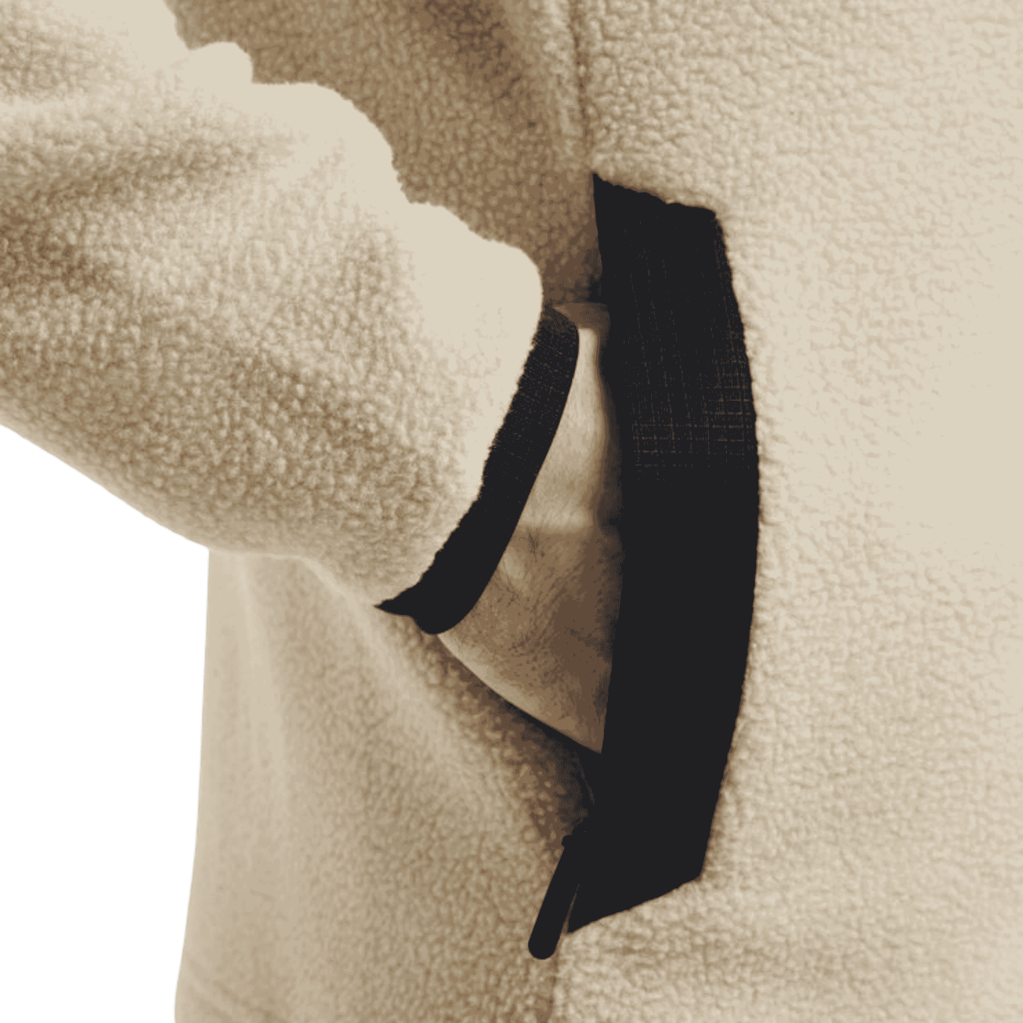 Craft ADV Explore Pile Fleece Jacket M – lähikuva sivutaskusta ja tuulelta suojaavista hihansuista