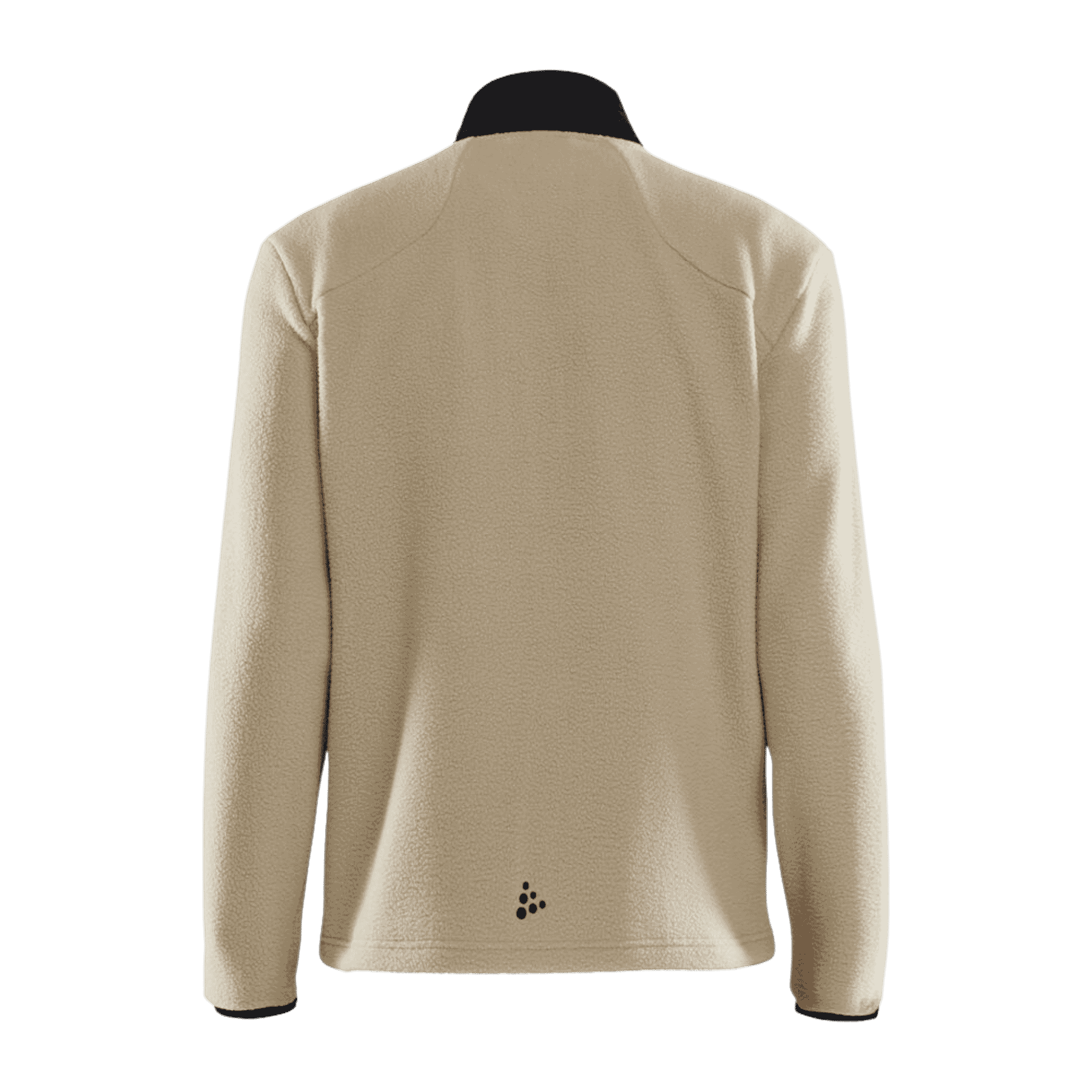 Craft ADV Explore Pile Fleece Jacket M Ecru-Black – selkäpuoli miesten teddy-fleecetakista