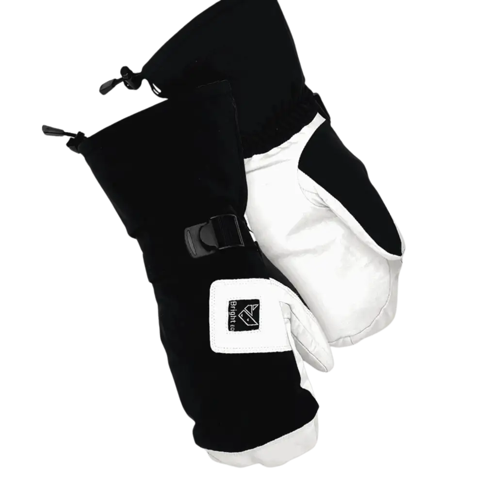 Valko-mustat Bright Equipment Glove No:2 -kintaat (etu- ja takapuoli) – suosittu henkilöstölahja