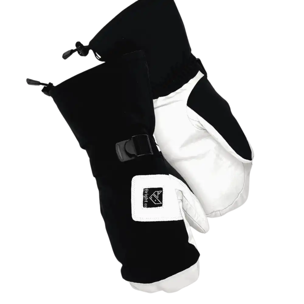 Valko-mustat Bright Equipment Glove No:2 -kintaat (etu- ja takapuoli) – suosittu henkilöstölahja