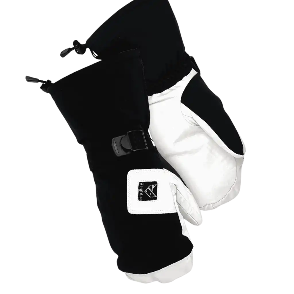 Valko-mustat Bright Equipment Glove No:2 -kintaat (etu- ja takapuoli) – suosittu henkilöstölahja