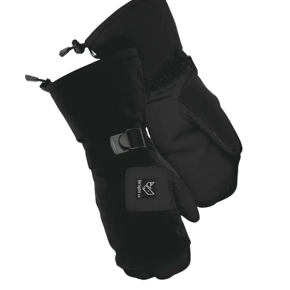 Mustat Bright Equipment Glove No:2 -kintaat (etu- ja takapuoli) – lämmin ja vedenpitävä joululahja