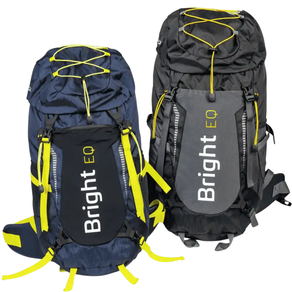 Bright Equipment Tour 32L retkireput edestä – harmaa ja limenvihreä värivaihtoehdot