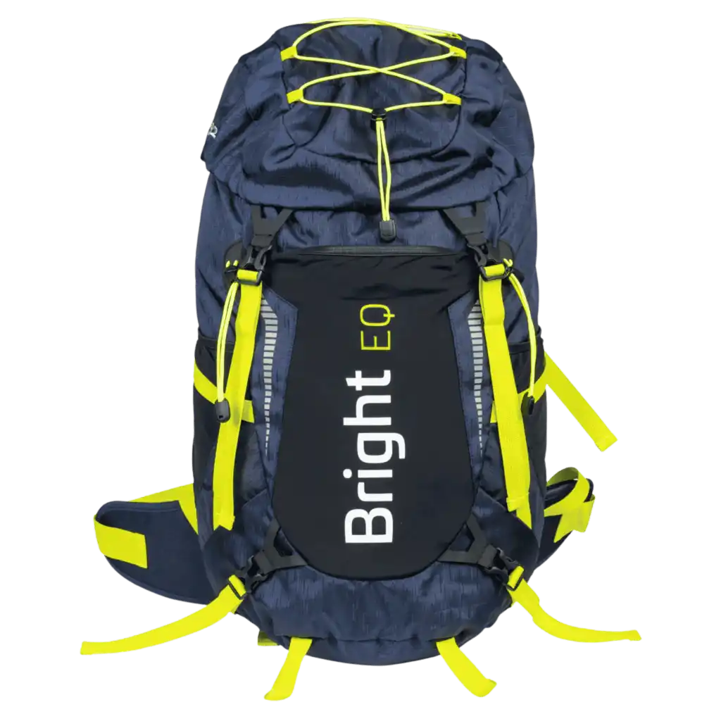 Limetinvihreä Bright Equipment Tour 32L retkireppu edestä – aktiiviseen vapaa-aikaan