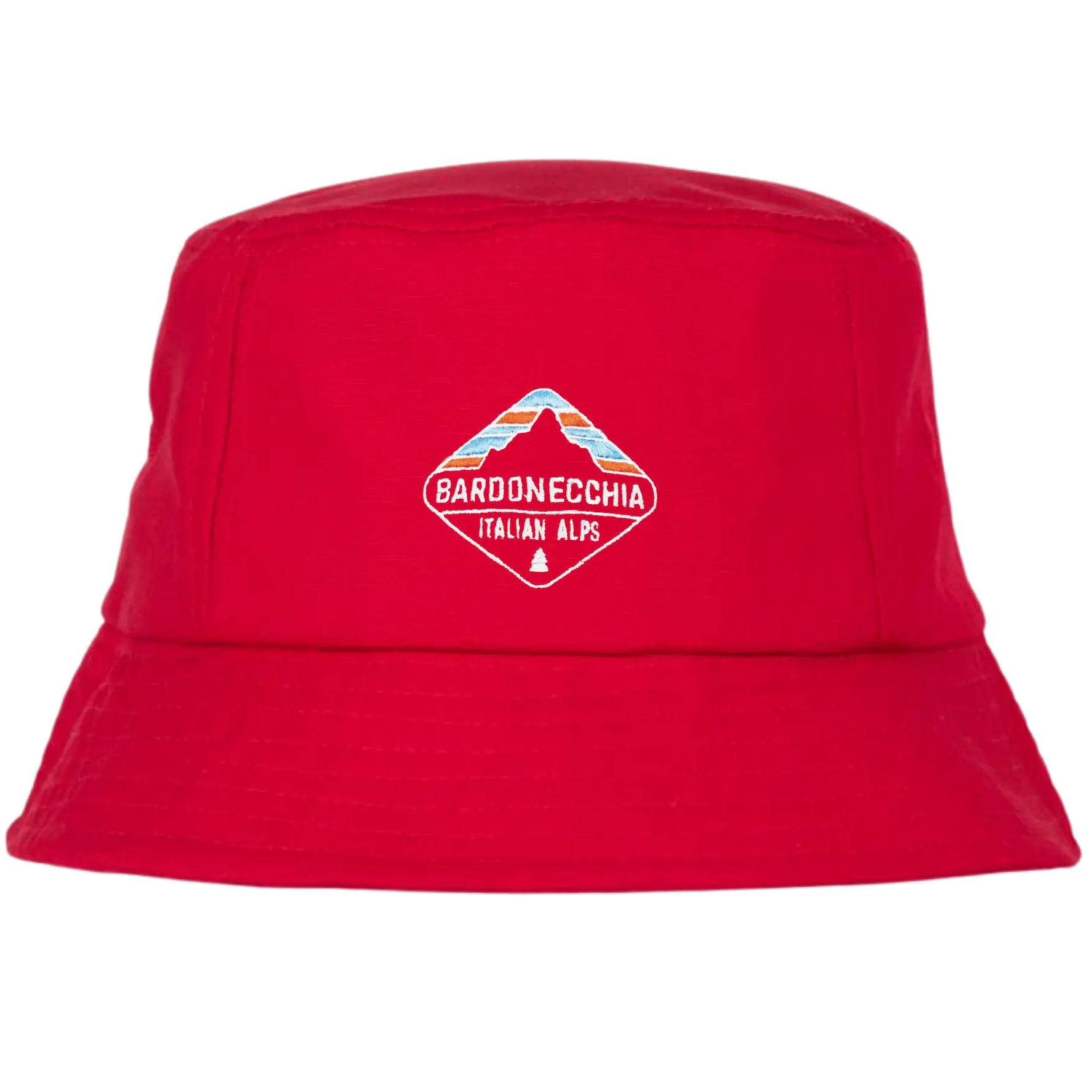 Bucket hat omalla logolla – punainen