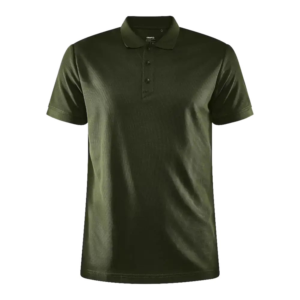 Craft CORE Unify Polo, vÀri Rift (harmaanvihreÀ). Pikee omalla logolla, kuva paidasta edestÀ.