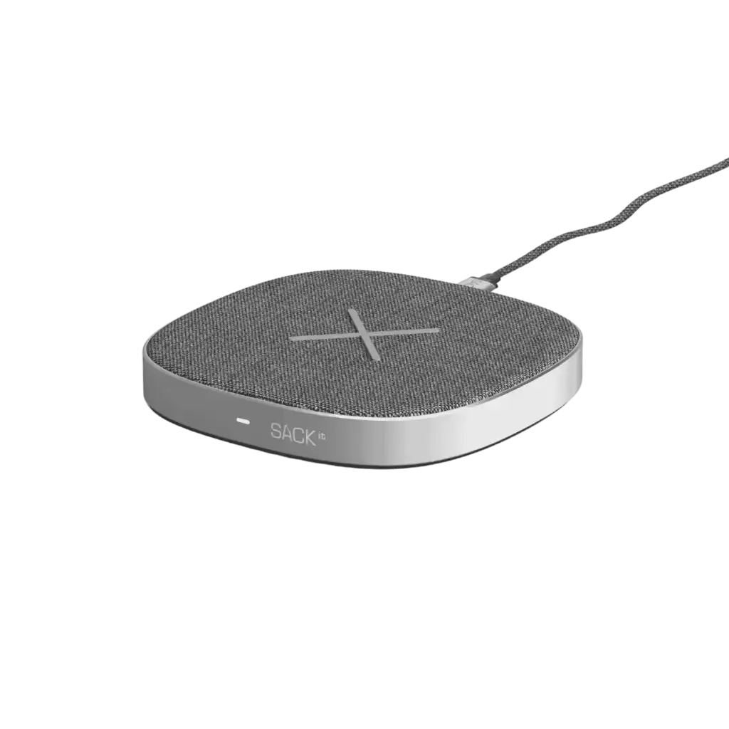 SACKit CHARGEit Dock Care langaton laturi – Kvadrat Revive -kangas ja alumiinirunko