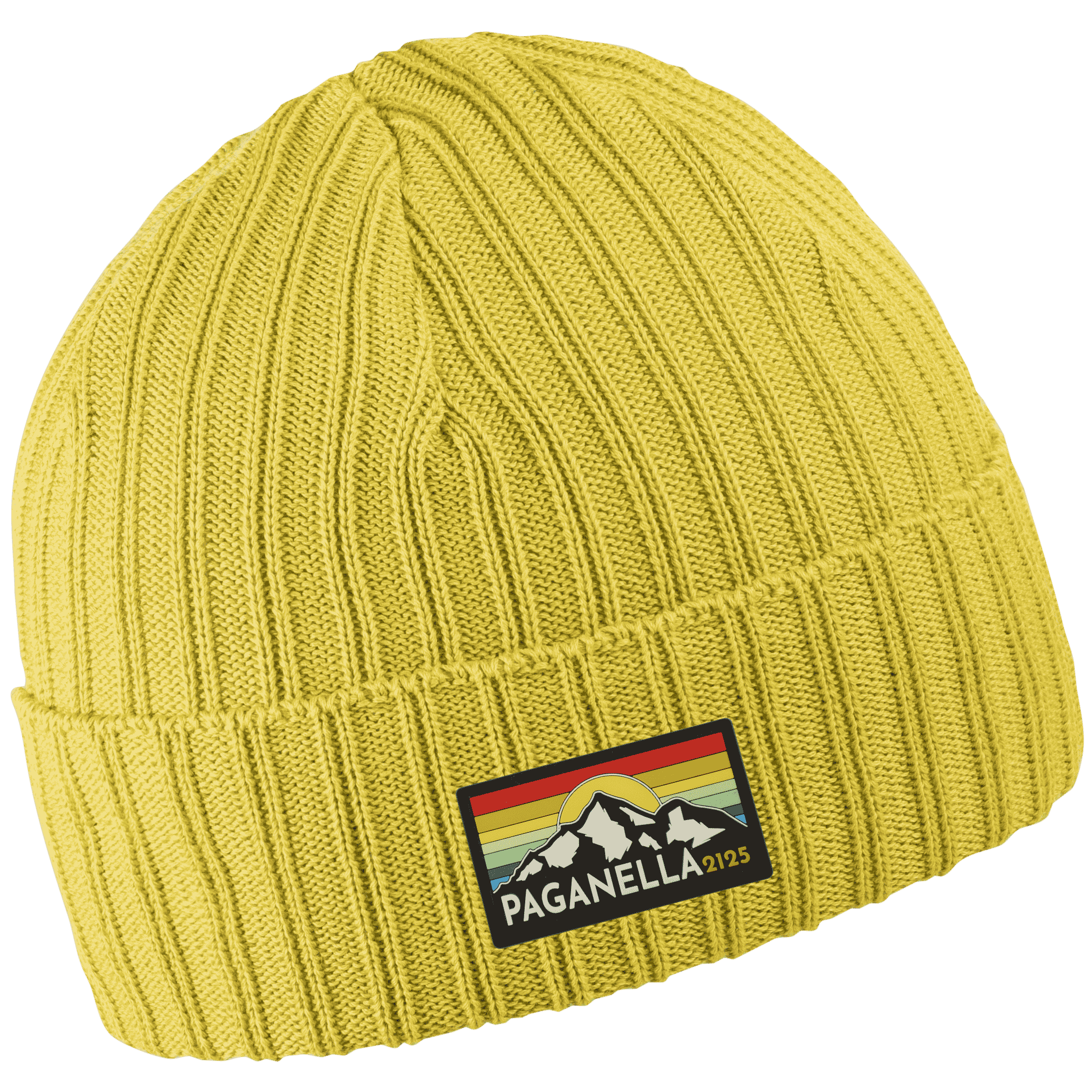 Cotton Band - 100% puuvillapipo lemon green - Pipo omalla kumimerkki logolla.