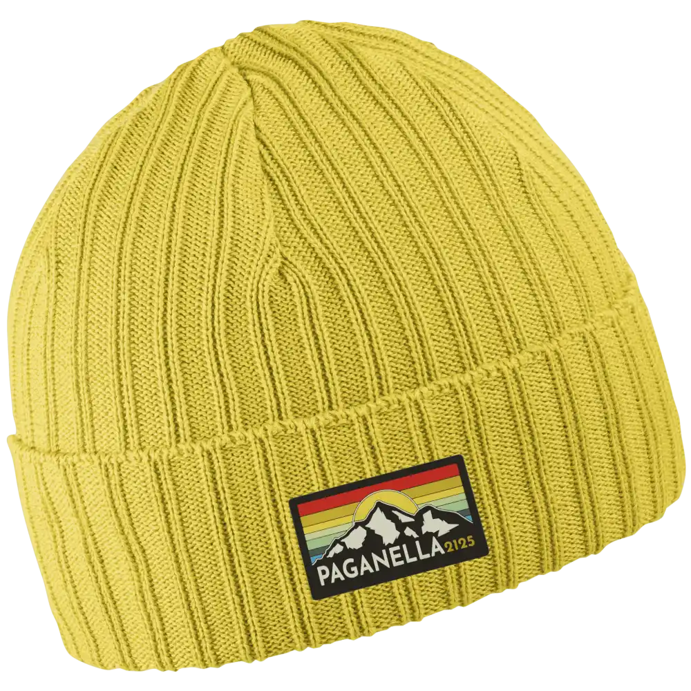 Cotton Band 100% puuvillapipo omalla logolla - Lemon vihreä logo tehty kangasmerkillä