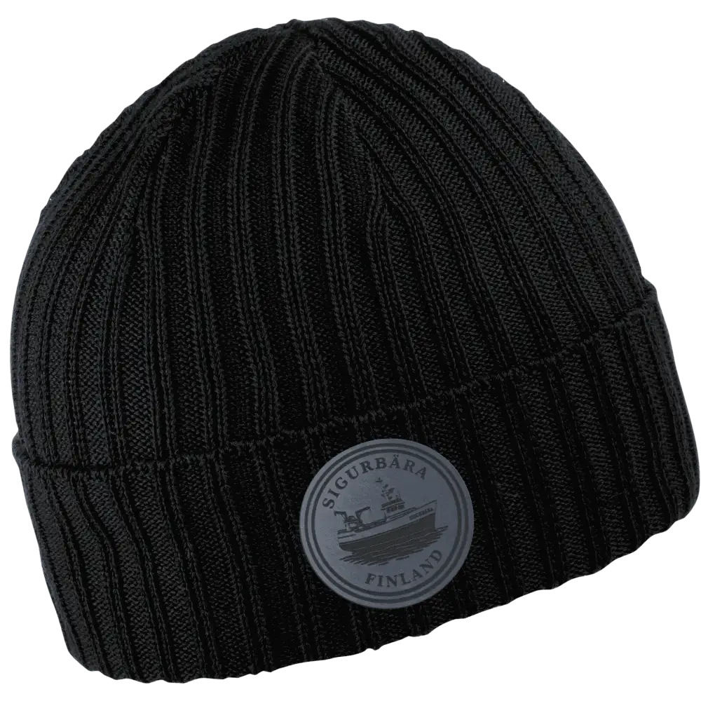 Cotton Band  - 100%  puuvillapipo musta - Pipo omalla logolla.