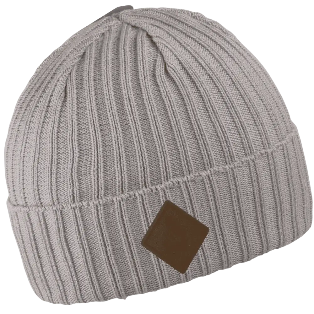 Cotton Band  - 100%  puuvillapipo harmaa - Pipo omalla nahkamerkki logolla.