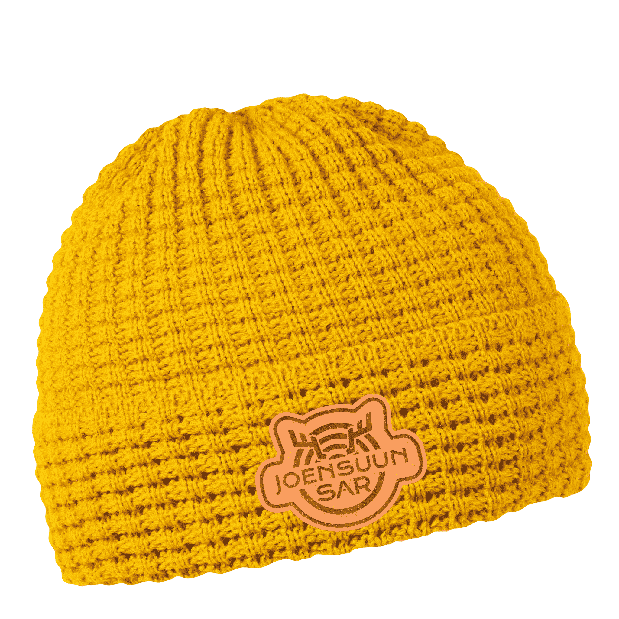 Cube pipo mustard omalla nahkamerkki logolla.