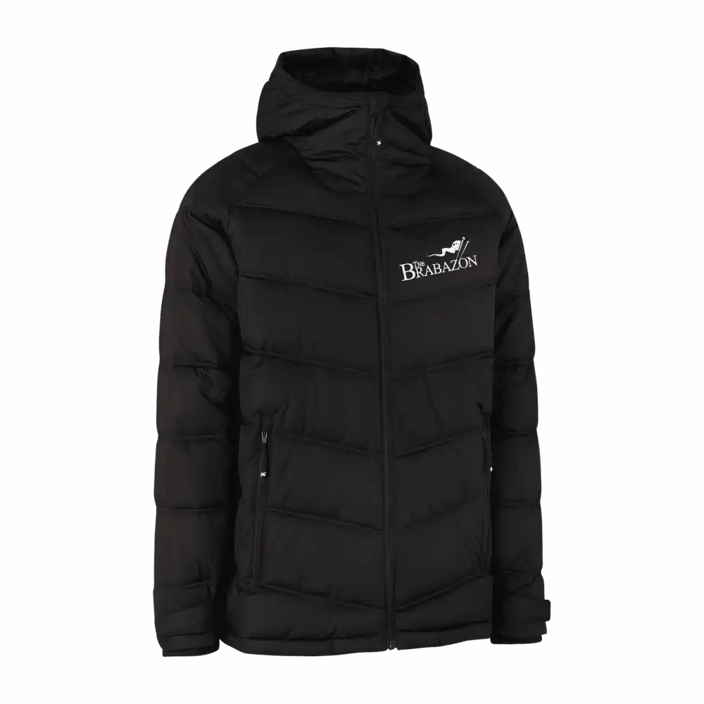 Musta GEYSER Winter Jacket omalla logolla â brodeeraus rinnassa