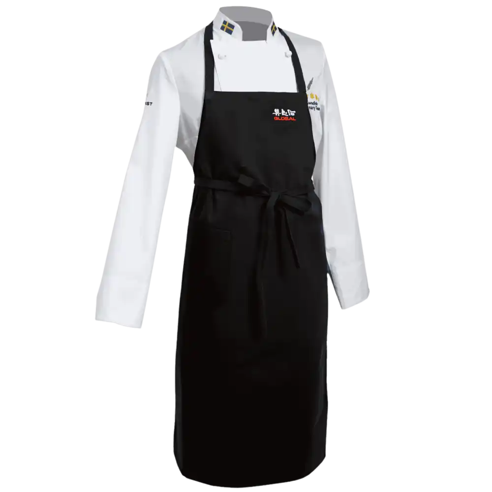 Laadukas henkilökunnan joululahja Global esiliina logolla.