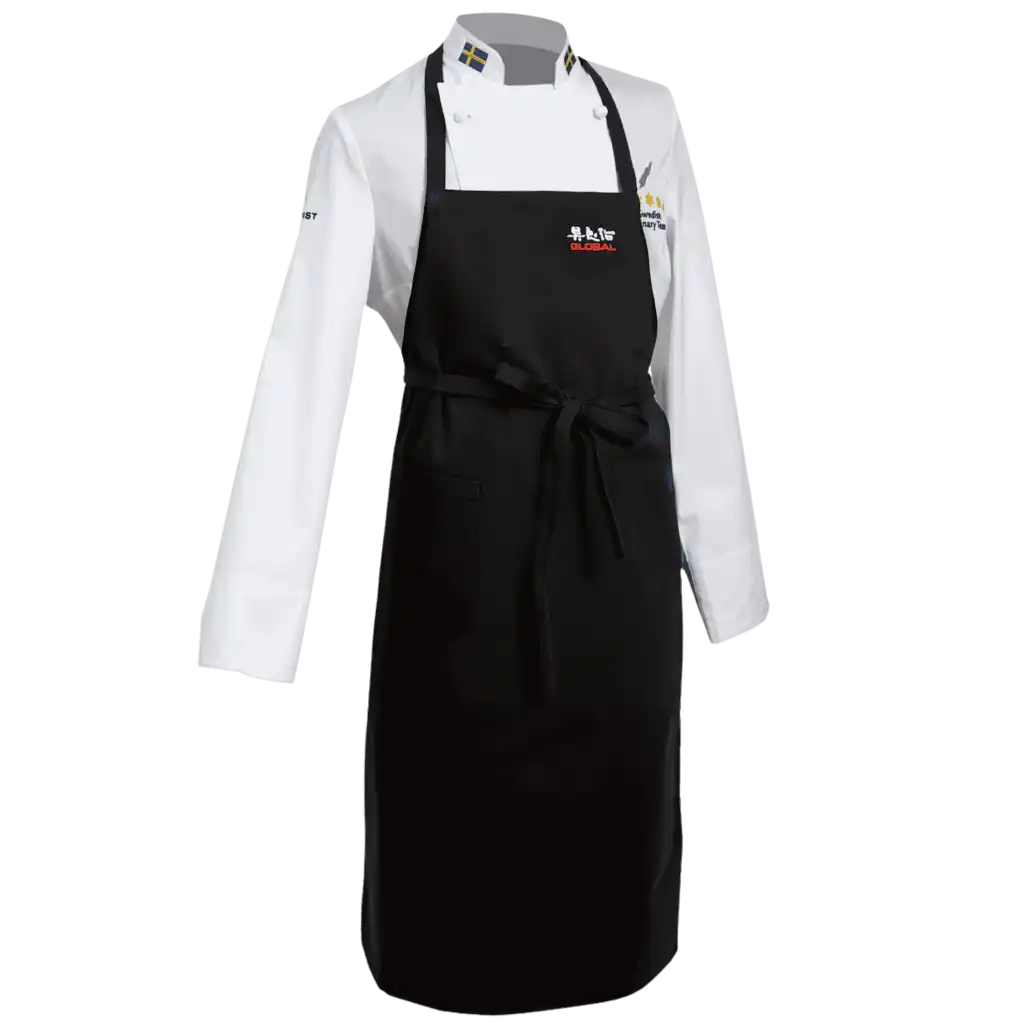 Laadukas henkilökunnan joululahja Global esiliina logolla.