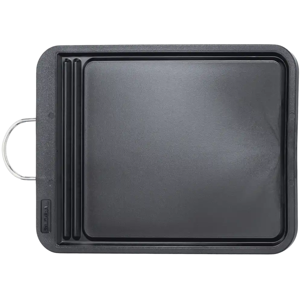 Musta Global muovileikkuulauta (36.5cm) teräskahvalla