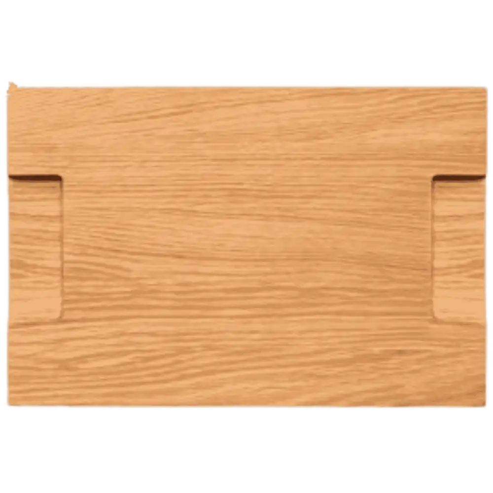 Global tammileikkuulaudan 30x20cm pohja alapuolelta kuvattuna