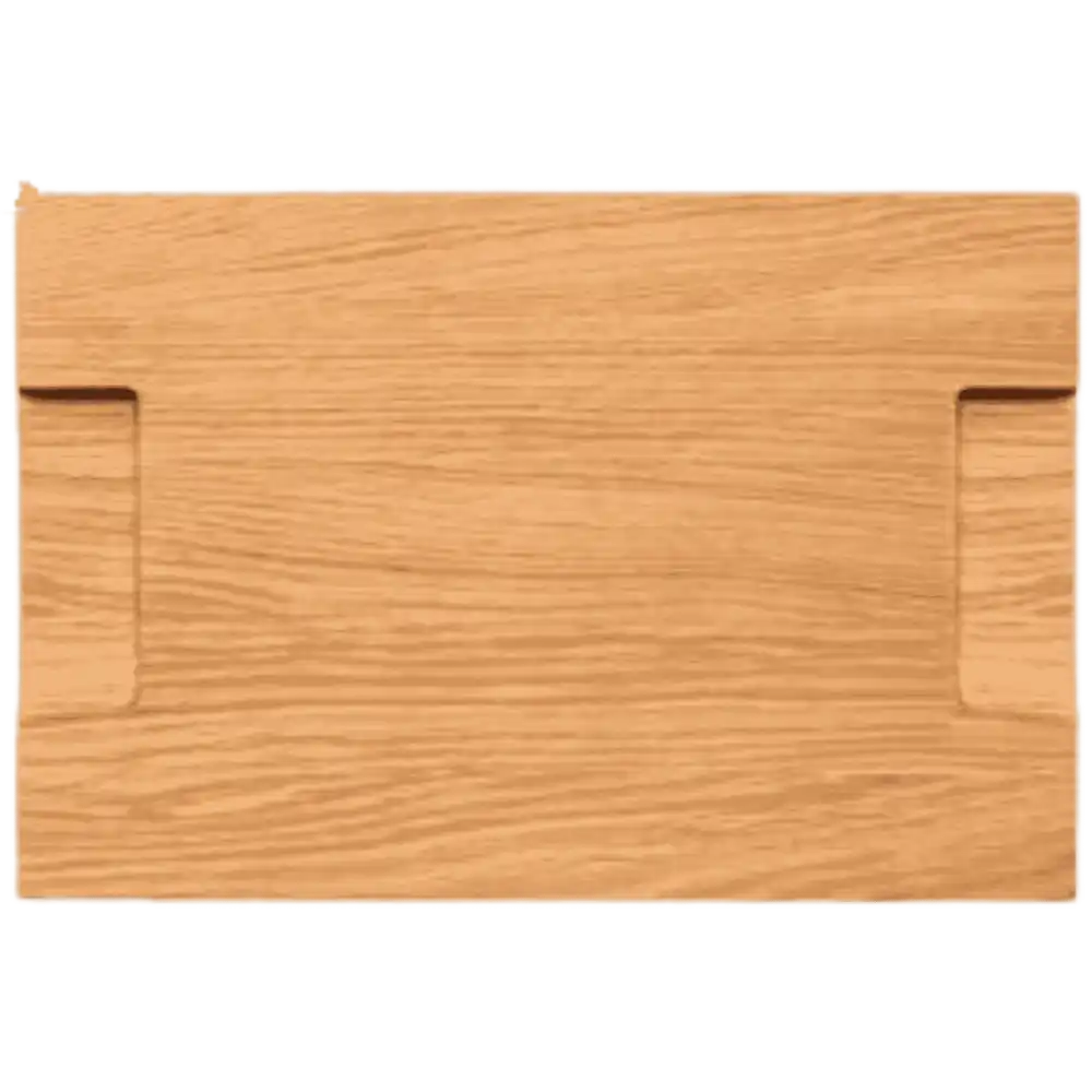 Global tammileikkuulaudan 30x20cm pohja alapuolelta kuvattuna