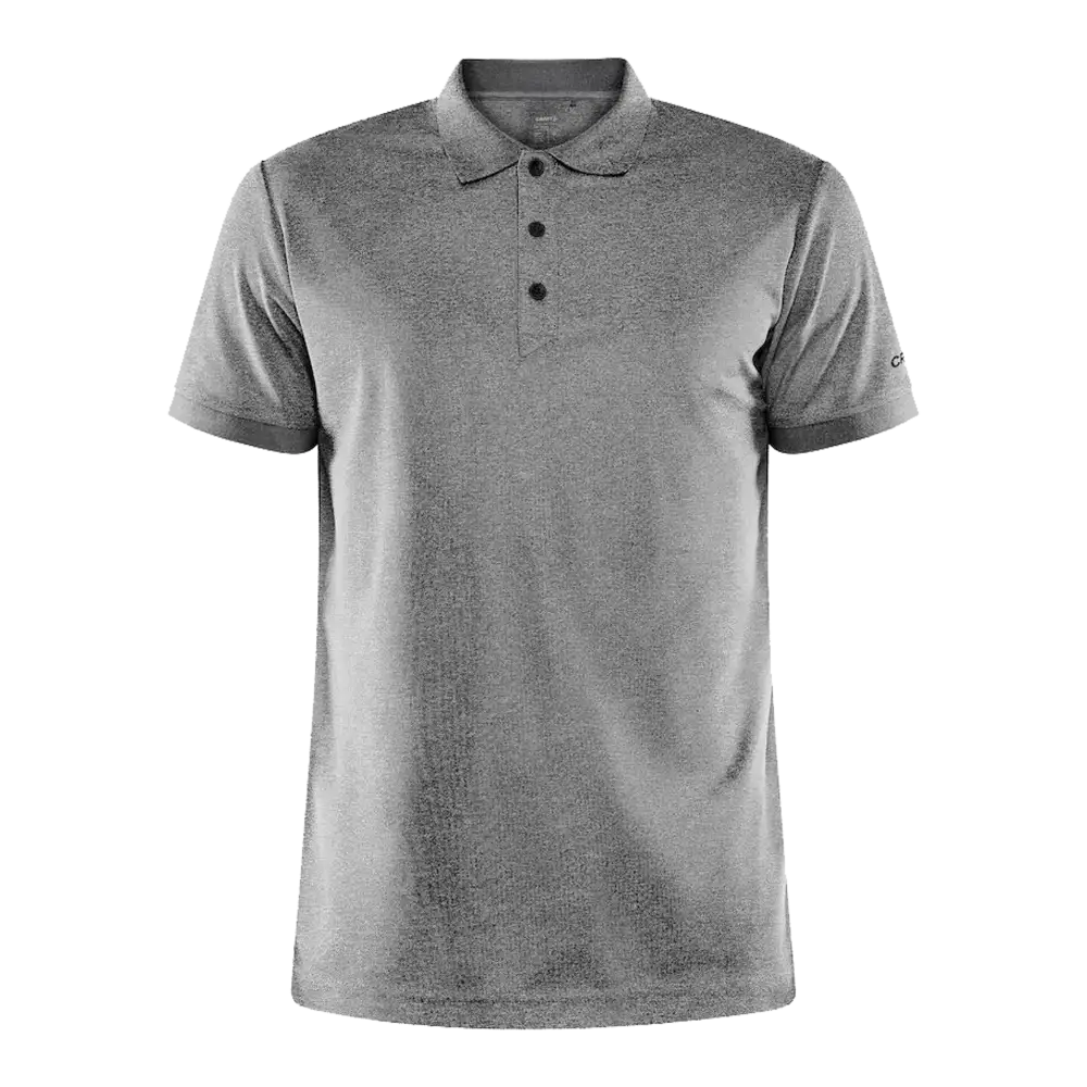 Tummanharmaa (Dark Grey Melange) Craft CORE Unify Polo. Polo omalla logolla, kuva edestÀ.