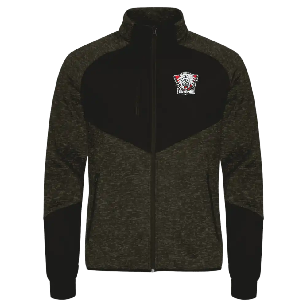 Clique Haines Men – miesten fleecetakki omalla logolla - Sumunvihreä – edestä