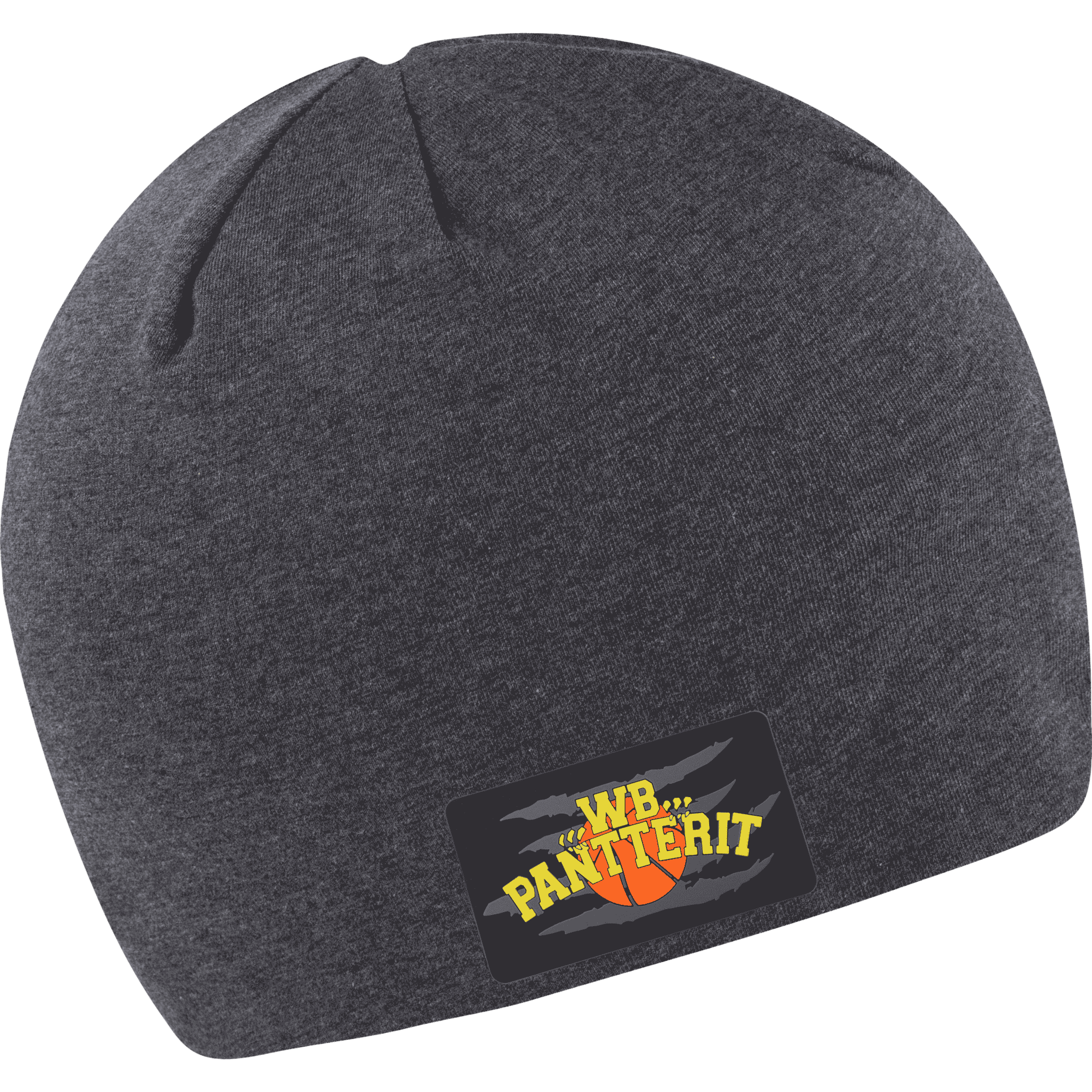 Fleece Trikoopipo omalla logolla - Harmaa kumilogo
