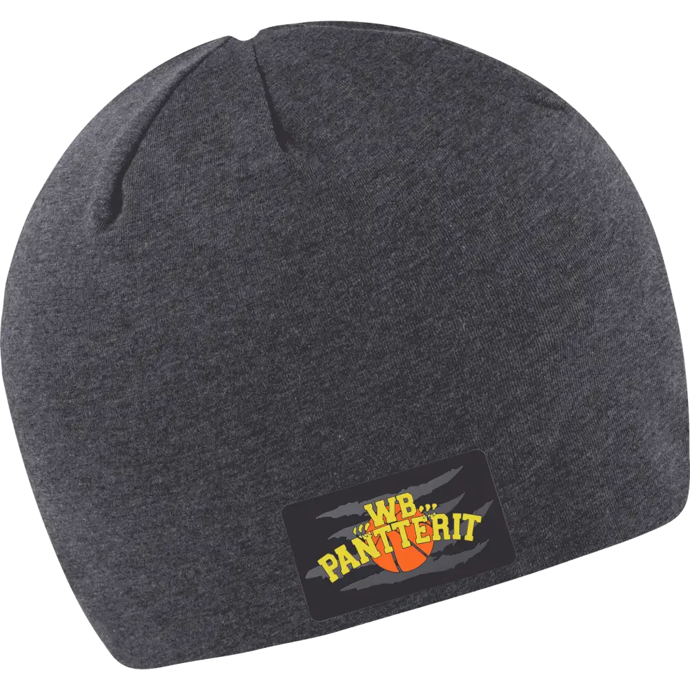 Fleece Trikoopipo omalla logolla - Harmaa kumilogo