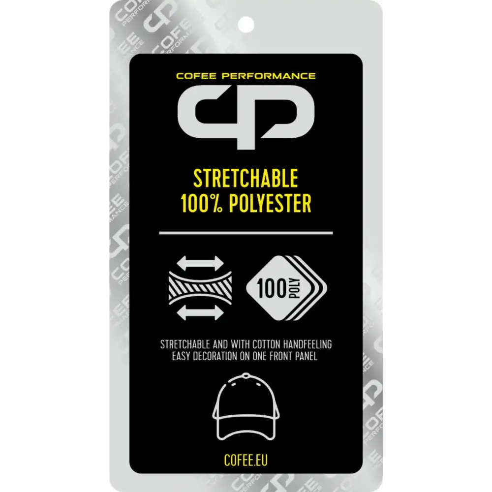 Hangtag jossa lukee. Joustava materiaali lippalakkiin! - ZigiZagi