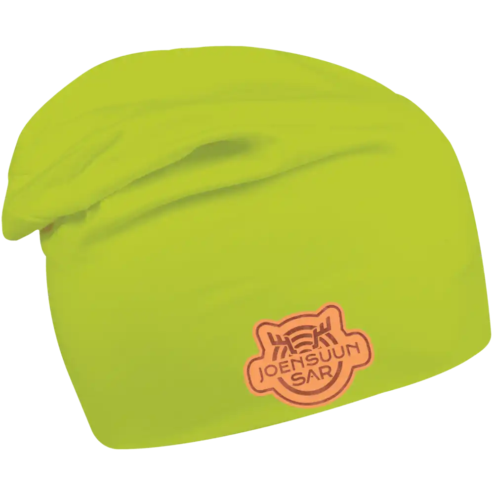 Pitkä Trikoopipo omalla logolla (coFEE 3004) - Lime lasermerkattu logo