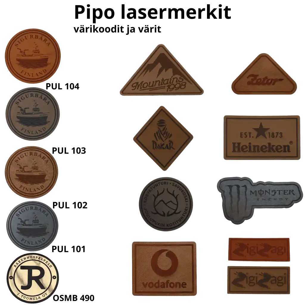 Lasermerkki malleja pipoon omalla logolla.