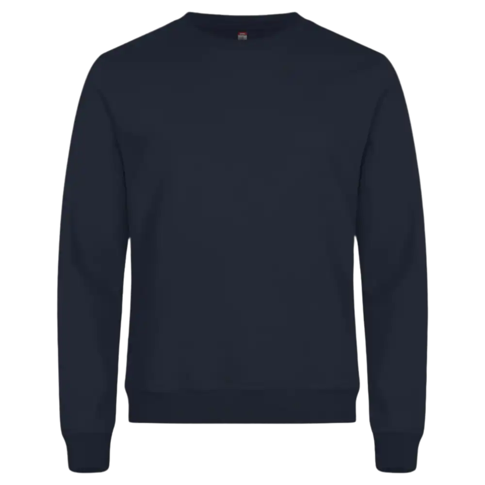 Miami Roundneck tummasininen college omalla yrityksen logolla-ZigiZagi