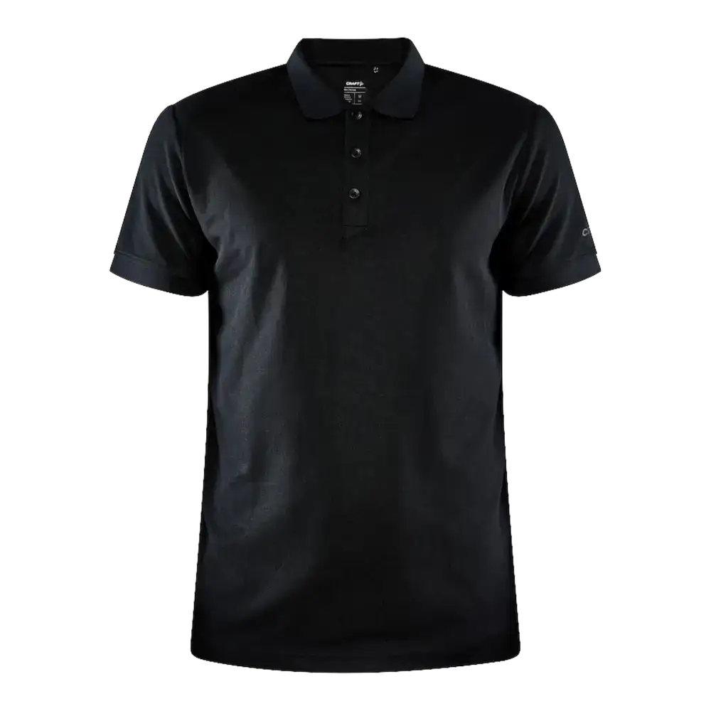 Musta Craft CORE Unify Polo. Laadukas pikee omalla logolla, kuva edestÀ.