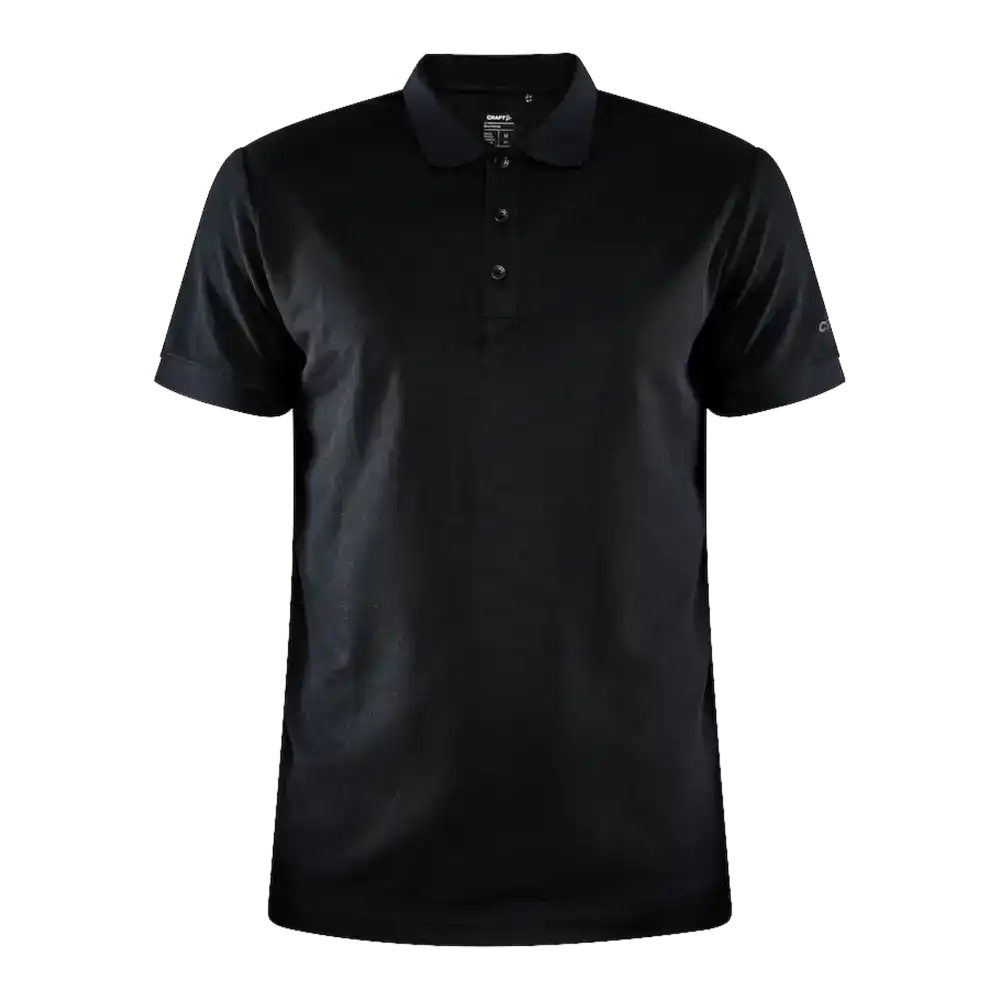 Musta Craft CORE Unify Polo. Laadukas pikee omalla logolla, kuva edestä.
