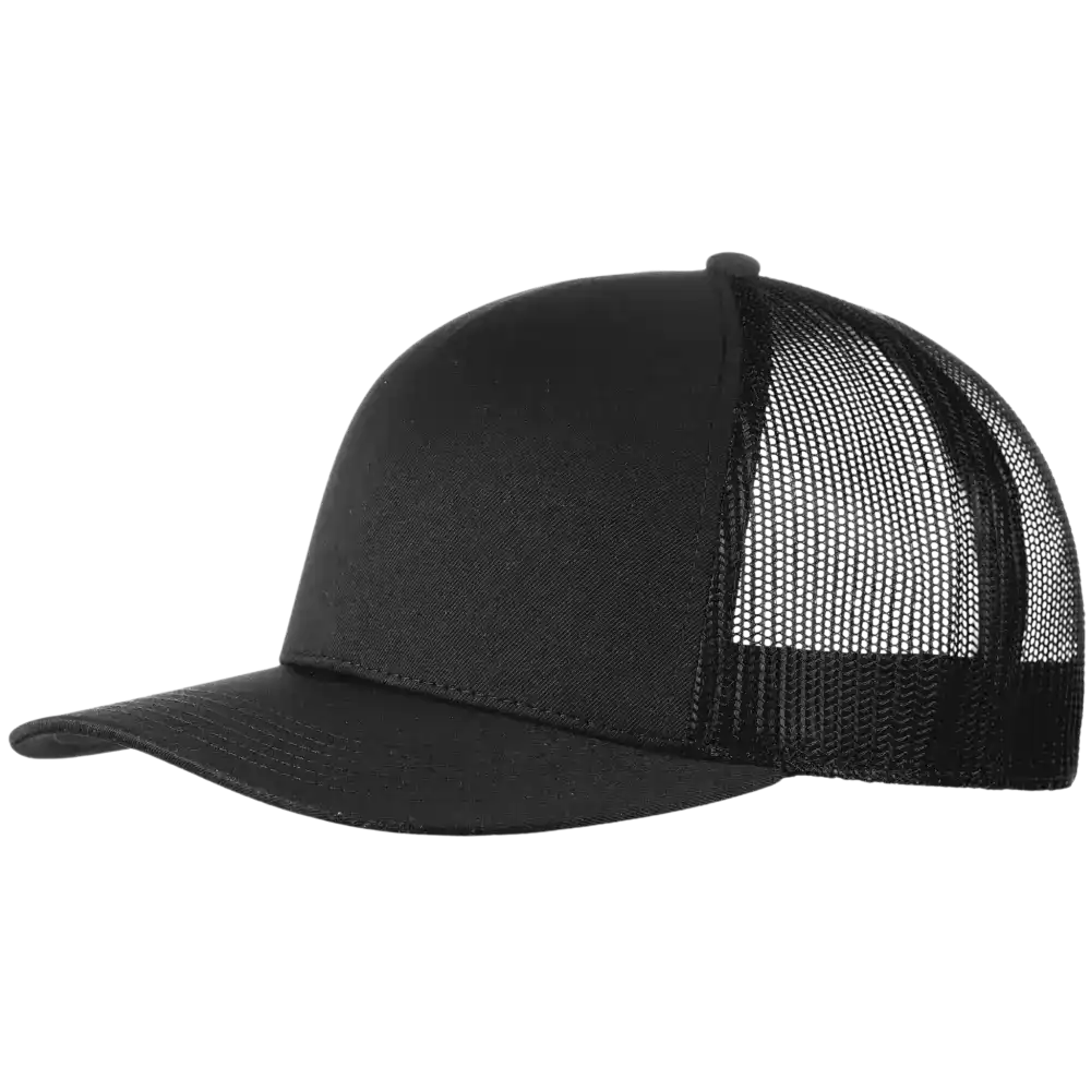 Musta Smooth Mesh lippalakki omalla logolla-ZigiZagi