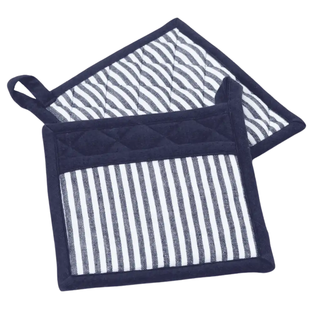 Sini-valkoinen Lord Nelson Victory patalappusetti (2kpl), etu- ja takapuoli – merihenkinen joululahja